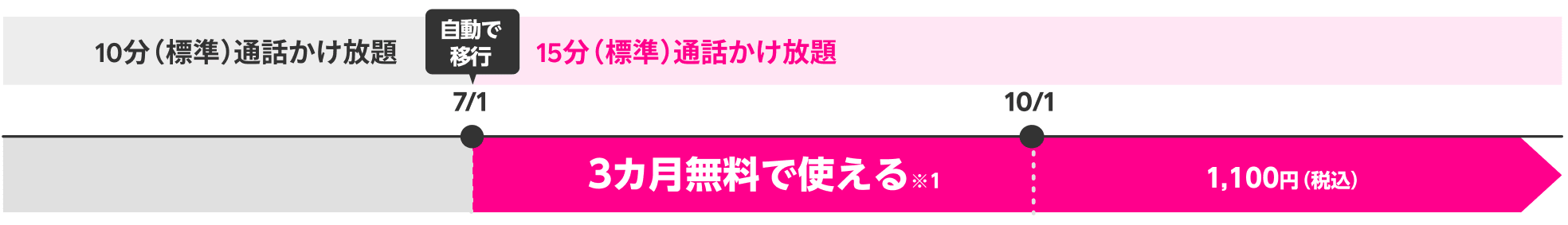 15分（標準）通話かけ放題