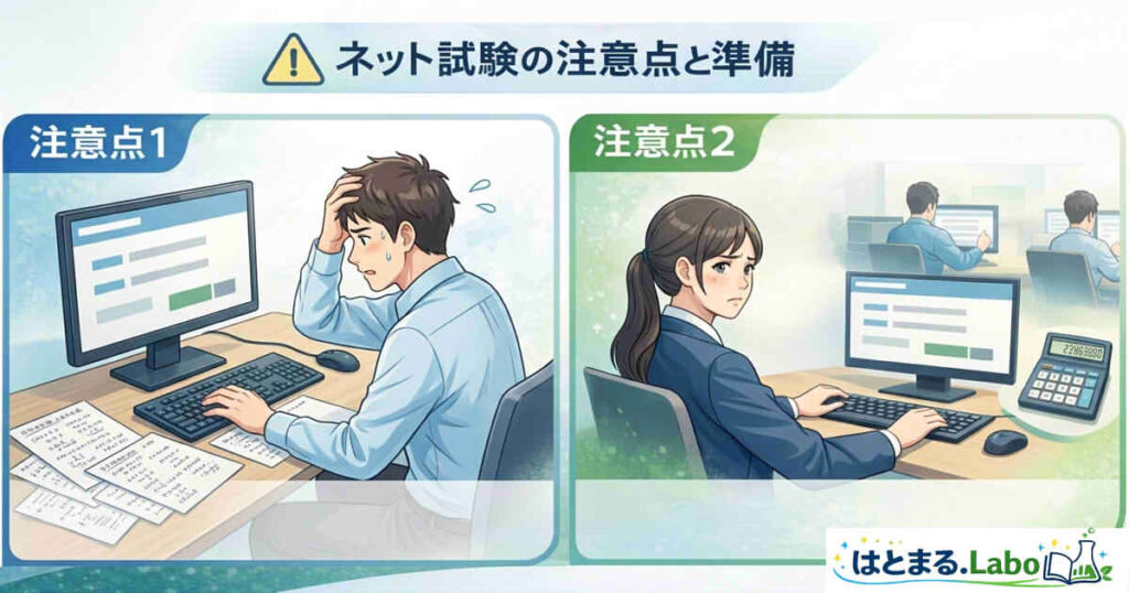 受ける前に知っておきたい!ネット試験ならではの注意点と準備